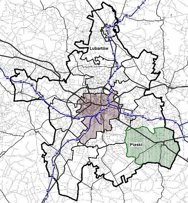 W ramach projektu Mobilny LOF planowana jest rozbudowa infrastruktury drogowej poprzez przebudowę ciągu dróg powiatowych nr 2102L, 2020L, 2021L polegającą na wykonaniu ciągu pieszorowerowego wraz z