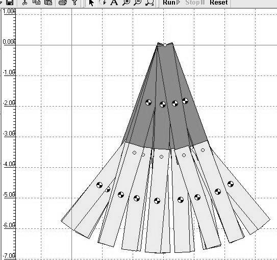 MECHANIK 7/0 (0) = 0 (0) = 40 (0) = 0 (0) = 30 Rys. 7. Fazy ruchu ramion wahadła dla niewielkich i dużych wartości początkowych kątów wychylenia.