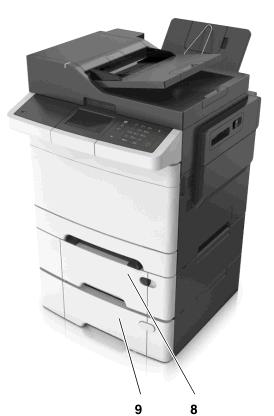 550 arkuszy (zasobnik 3) Opis podstawowych funkcji skanera Szybkie kopiowanie dokumentów lub ustawienie drukarki umożliwiające wykonanie konkretnego zadania drukowania.