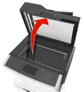 Przegląd drukarki 207 Czyszczenie szyby skanera W razie problemów z jakością wydruku, np.