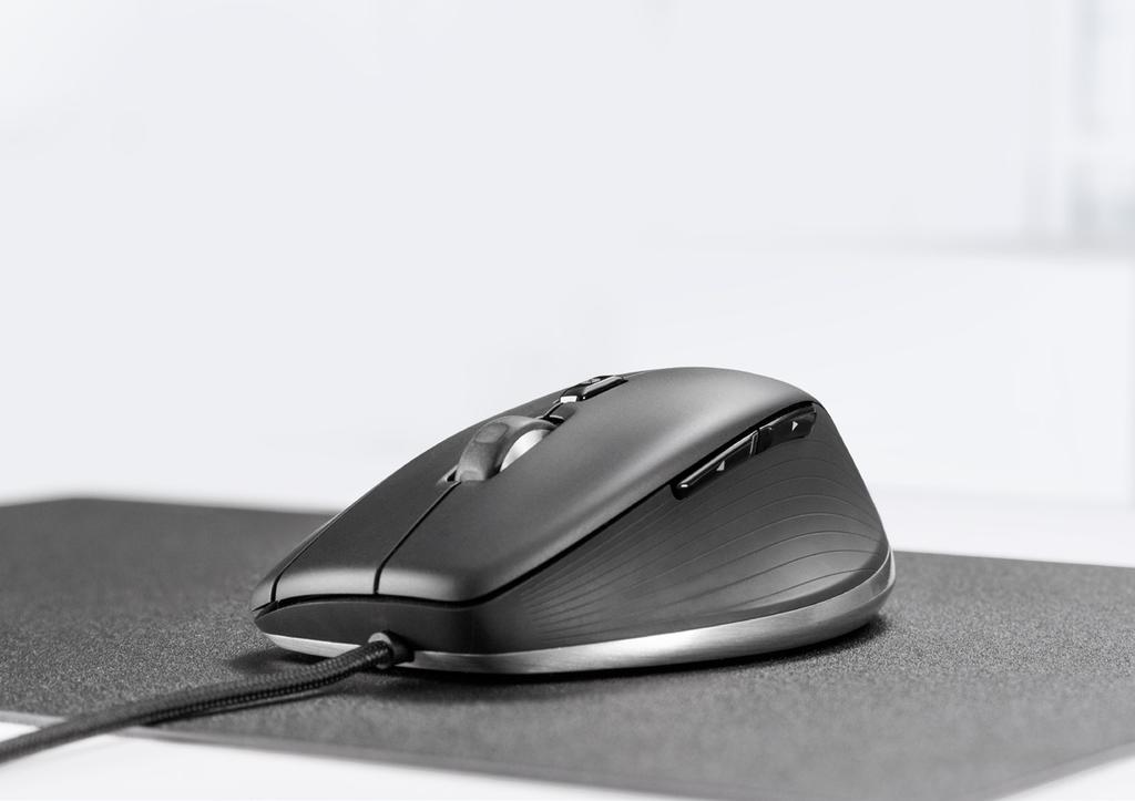 Linia produktów CadMouse CadMouse MYSZ DLA PROFESJONALNYCH UŻYTKOWNIKÓW PROGRAMÓW CAD Pełnowymiarowa mysz przewodowa z precyzyjnym czujnikiem laserowym o rozdzielczości 8200 dpi i specjalnymi