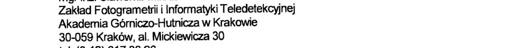 lustra na wyniki fotogrametrycznego wcięcia w przód, automatyzacja procesu pomiaru obrazów cyfrowych, pełna automatyzacja