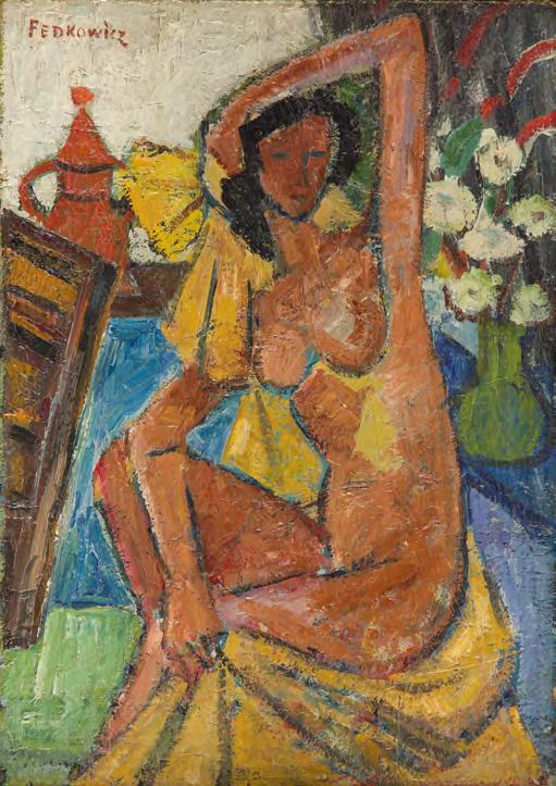 7 Jerzy Fedkowicz (1891-1959) Akt siedzący olej/płótno, 70 x 50,5 cm