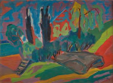 22 Maksymilian Feuerring (1896-1985) Pejzaż olej/sklejka, 20,5 x 28 cm sygnowany