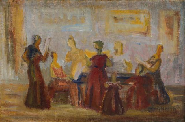 53 Ludwik Lille (1897-1957) Kobiety przy stole olej/płótno,