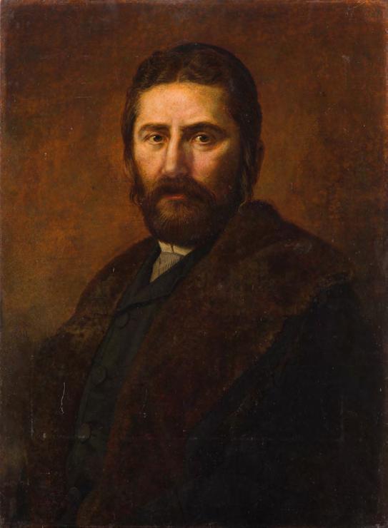 88 Andrzej Jerzy Mniszech (1823-1905) Portret mężczyzny olej/deska, 78 x 56 cm sygnowany monogramem