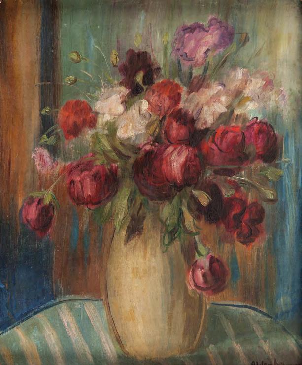 118 ABRAHAM WEINBAUM (1890-1943) Wazon z kwiatami olej/płótno, 46 x 37,5 cm