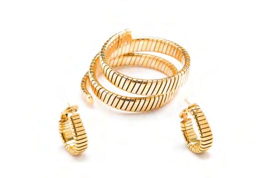 19 Kolczyki Włochy, Bulgari, 2 poł. XX w. złoto pr.