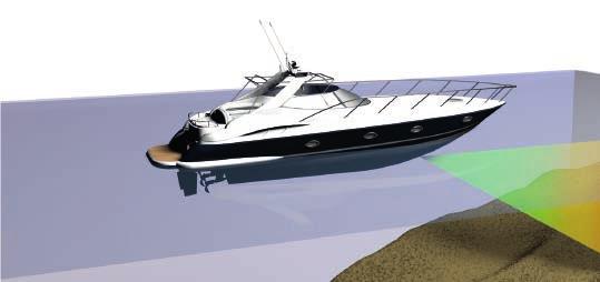 Bottom Colour Tracking zapewnia rzetelny obraz 2D dna przed łodzią, oferując niezakłócony i czytelny widok.