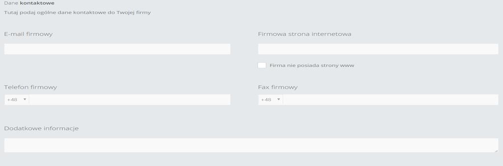 Dane kontaktowe firmy