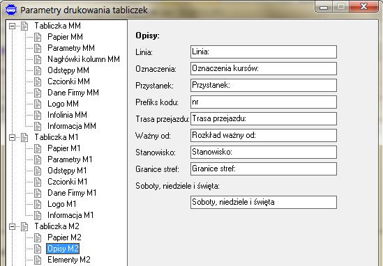 Str.37/55 drukować listę oznaczeń w dwóch kolumnach : lista z opisem oznaczeń jest drukowana pod tabelką z kierunkami kursów i czasami odjazdów / przyjazdów w dwóch kolumnach jak na Rys. 12.