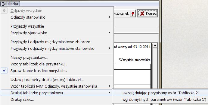 Przegląd i edycję wszystkich przypisanych wzorów tabliczek przystankowych oraz wyposażenia przystanków można prowadzić w funkcji Przystanki przy pomocy aplikacji uruchamianej poleceniem menu