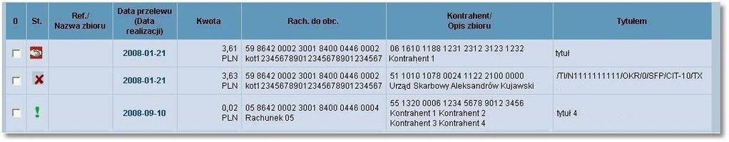 Rozdział 9 Przelewy [Dodaj kontrahenta] dodać do listy. Można także dopisać kontrahenta, który jest zapisany w szablonie.