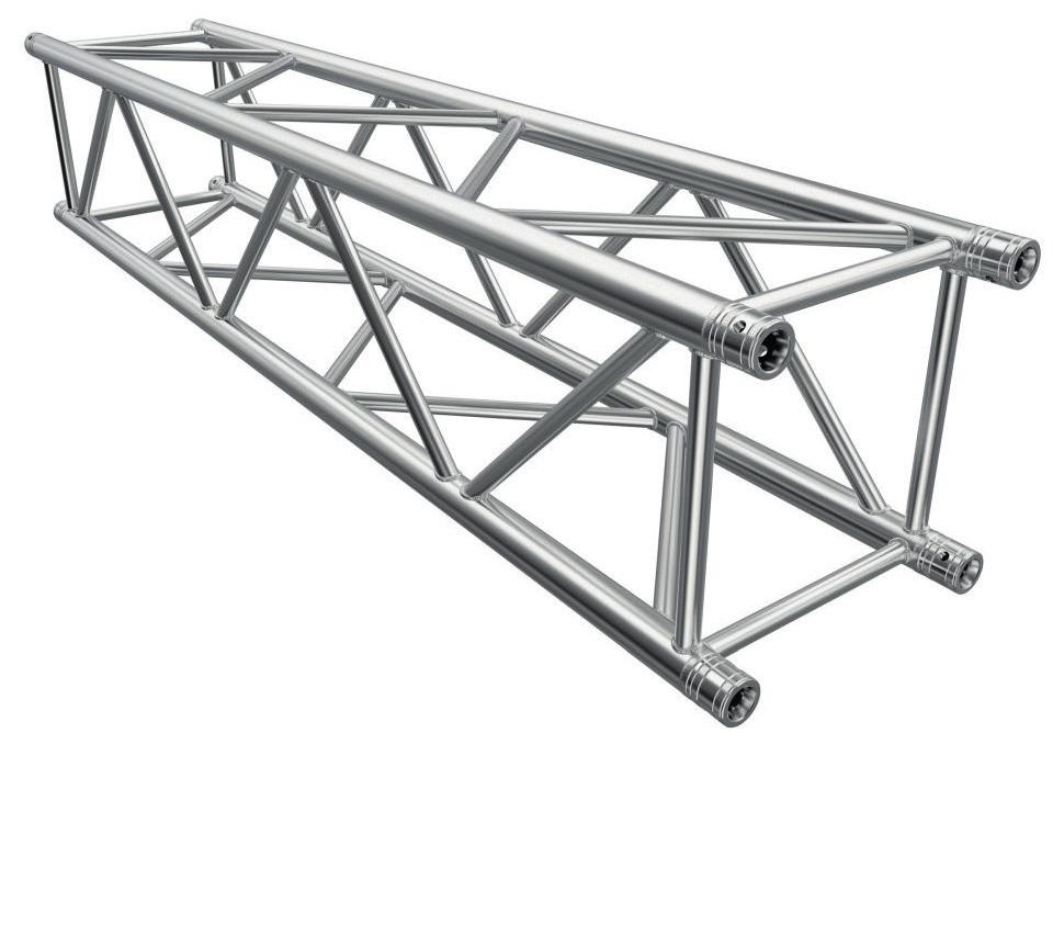 ALUMINIOWE KRATOWNICE QUADRO-30 Aluminium truss QUADRO-30 Uwagi: Aluminiowe kratownice QUADRO-30, przeznaczone do tworzenia ramp oświetleniowych. Długość segmentów: 6m, 4m, 3m, 2m, 1m.