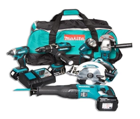 www.elektroautomatyka.net.pl Makita DLX6043T ZESTAW COMBO DTD152 + DHP451 + DSS610 + DGA452 + DJR186 + DML185 + BL1850 18 V + DC18RC http://www.elektroautomatyka.net.pl/product/show/6629 Cena katalogowa : 45200 zł Cena: 3620.