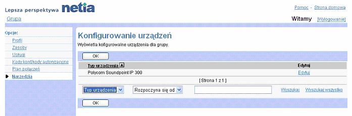 Wywietlenie listy konfigurowalnych urzdze. Modyfikowanie konfiguracji urzdze konfigurowalnych. 8.10.