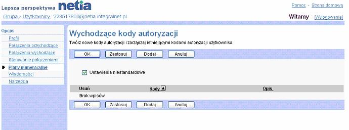 pocze ani pocze z zewntrz zaparkowanych przez innego uytkownika z ich grupy.