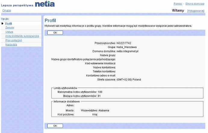 - Jeeli z kontem tego uytkownika jest aktualnie skojarzony go, w sekcji Go skojarzony wywietl si dane identyfikujce uytkownika gocia.