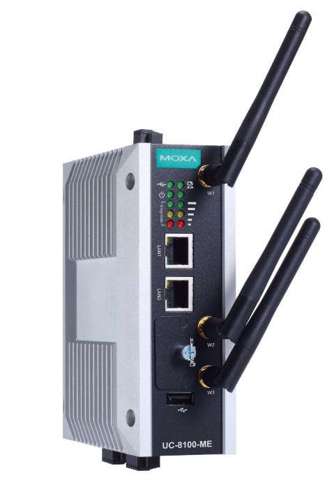 Dedykowane protokoły Moxa Solution - UC-8112-ME Procesor ARMv7 Cortex-A8 1000MHz 2x Ethernet 10/100 Mbps 2x RS-232/422/485 (terminal śrubowy 5 pinów) Slot na kartę SD, na dane lub/i instalację