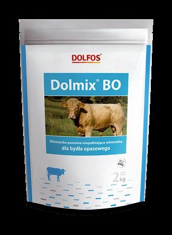 Stosowana po uzyskaniu 1 kg m.c. Dostępny jest również Dolmix BO z probiotykiem. Probiotyk zwiększa dobowe przyrosty masy ciała, hamuje rozwój szkodliwych drobnoustrojów. - g/szt.