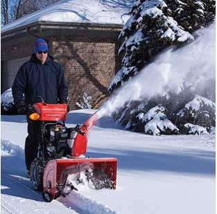 Wyprodukowane w USA Odśnieżarki Simplicity - Specjalne zimowe silniki Briggs & Stratton - uruchamiane w łatwy sposób za pomocą ręcznego lub elektrycznego rozrusznika - Ekskluzywna Przekładnia Easy