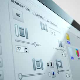 zdjęć. Sterowanie oświetleniem i aparatem Oprogramowanie automatycznie aktywuje parametry aparatu i oświetlenia LED z poziomu aplikacji, za pomocą predefiniowanych bądź indywidualnych ustawień.