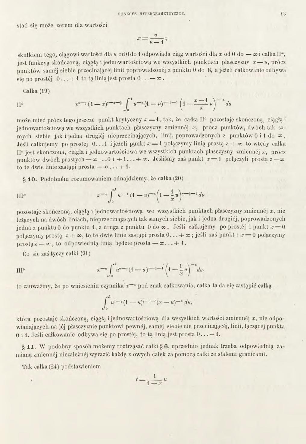 FUNKCYĘ HYPERGEOMETRYCZNE.