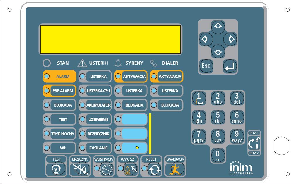 1 Model i typ urządzenia współpracuje z centralami sygnalizacji pożaru INIM: - model SmartLetUSee/LCD - SmartLoop, SmartLight, SmartLine; - model SmartLetUSee/LCD-Lite - SmartLight, SmartLine.