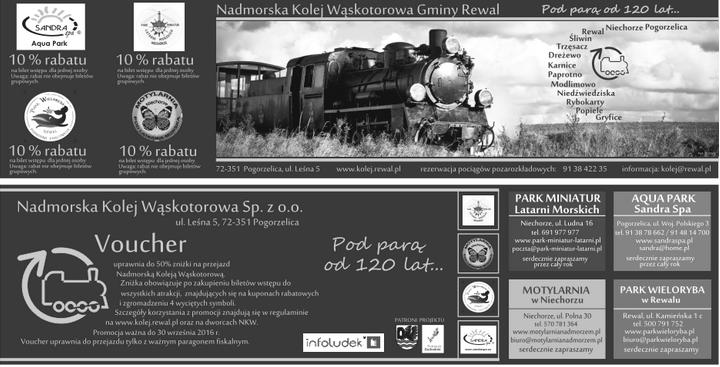 WzGT 1(8) 2017 21 Fot. 4. Voucher Nadmorskiej Kolei Wąskotorowej Źródło: http://www.kolej.rewal.pl są pozytywne 4.