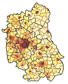 sto zaludnienia w województwie lubelskim w 2010r.