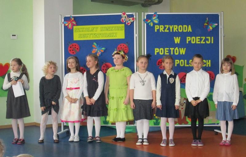 Dnia 25 marca w naszej szkole odbył się XII Szkolny Konkurs Recytatorski dla uczniów klas I-III pod hasłem Przyroda w