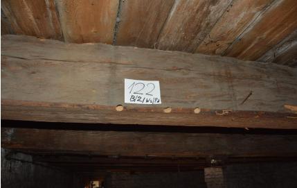 Fotografia nr 122 - B/2/W s /P d / Deskowanie stropu jest porażone przez grzyby domowe.