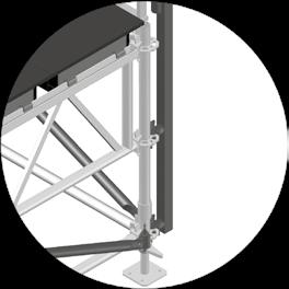 Do rusztowań nośnych na górny rząd stojaków powinny być użyte stojaki bez rury pilotującej - łącznika.