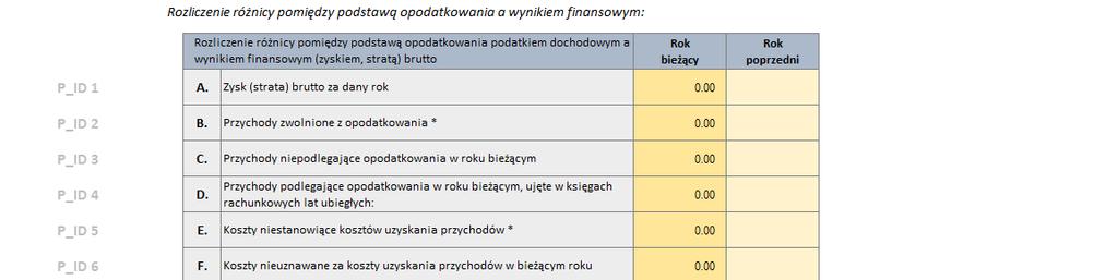 skoroszytu: Te oznaczenia nie są drukowane Tu jest ukryty dodatkowy wiersz nagłówka strony Jeżeli wklejasz do raportu skopiowane liczby, musisz je rozdzielić na dwa obszary Rysunek 13 Informacja o