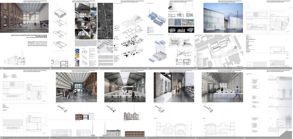 A D A P TA C J A E L E K T R O W N I S C H E I B L E R A W Ł O D Z I NA BIBLIOTEKĘ ADAPTIVE REUSE OF SCHEIBLER S POWERHOUSE IN LODZ FOR A LIBRARY A U TO R : P E T R I M A R TA P R O M O TO R : P R O