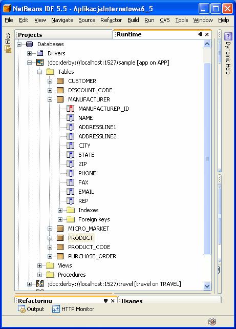 7.3. Połącz komponent dropdown1 z bazą danych Sample.