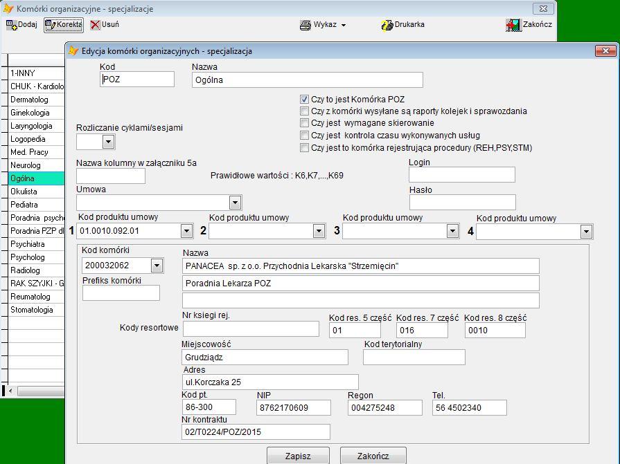 Administrator->Słowniki->Skierowania dane NALEŻY TO WYKONAĆ DLA WSZYSTKICH BL i BO podlegających