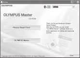 Windows Włóż płytę CD-ROM do napędu CD-ROM. Pojawi się ekran instalacyjny oprogramowania OLYMPUS Master.