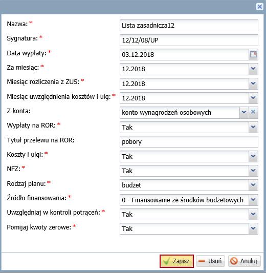 Płace VULCAN. Jak przygotować listę płac? 2/8 i ulg (jest to informacja kluczowa do zastosowania kosztów i ulgi, a co za tym idzie prawidłowego naliczenia zaliczki na podatek dochodowy).