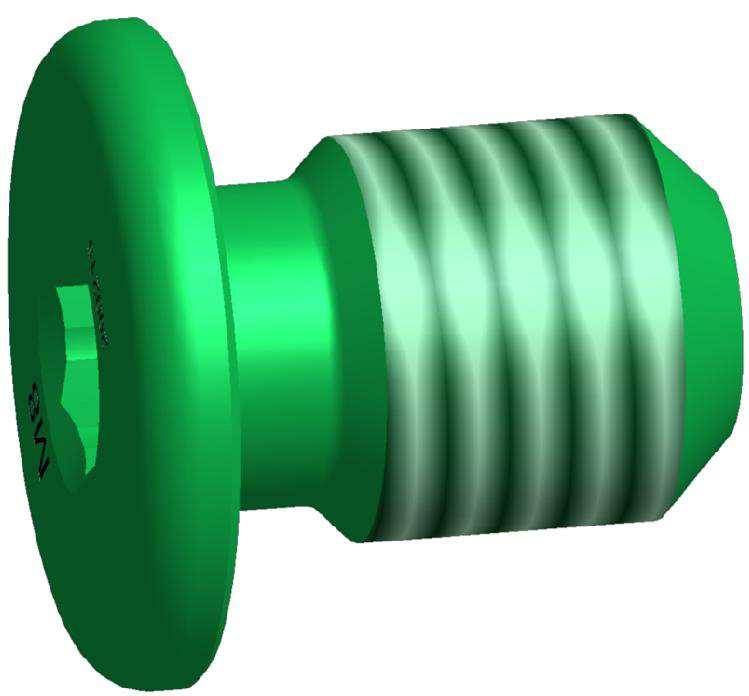Wkręt blokujący Ø11,0mm kaniulowany (samogwintujący) Locking screw cannulated Ø11,0mm (self-tapping) L [mm].