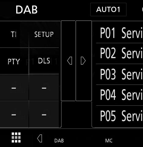 1 Dotknąć [Announcement Select] na ekranie DAB SETUP (konfiguracja DAB). hhzostanie wyświetlony ekran Announcement Select (Wybór komunikatów).