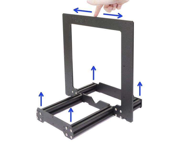 Step 10 Oś Y: sprawdzenie geometrii Zanim przejdziesz dalej, umieść ramę na PŁASKIEJ POWIERZCHNI (jest to bardzo ważne).