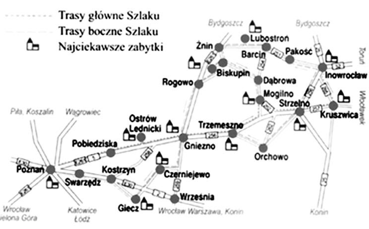 Katarzyna Hetman Znajomość i zainteresowanie branży turystycznej w Polsce... 179 12. Jakie miejscowości na Szlaku Piastowskim najczęściej odwiedzają Państwa klienci? Proszę wymienić max. 5.