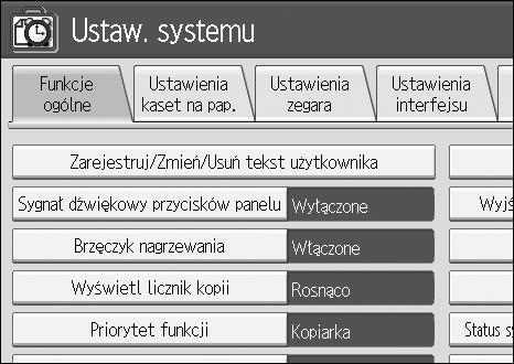 Uzupeânianie papieru, tonera i zszywek C Kliknij kartê