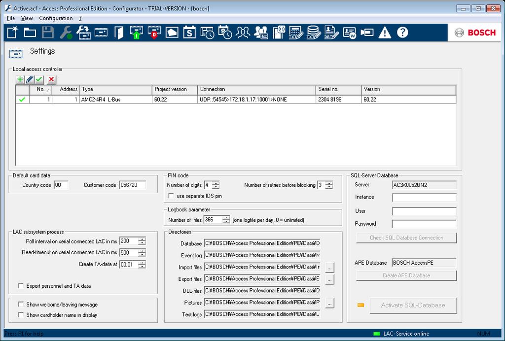 Access Professional Informacje ogólne pl 49 Uwaga! W celu konfiguracji bazy danych SQL należy uruchomić Konfigurator na komputerze z serwerem APE.