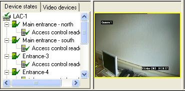 Access Professional Integracja systemu wizyjnego pl 81 Po wybraniu kamery na wyświetlaczu transmitowany jest obraz na żywo.