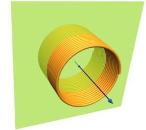 a z 2008-11-14 Pole magnetyczne N-zwojnej cewki (1) Poszukiwany jest rozkład pola magnetycznego H wzdłuż osi symetrii 0z N-zwojnej cewki o promieniu r 0 i