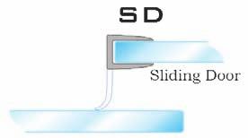 CDA/SD 10 ~ 25 przesuwne Sliding door Grubość szkła 10 mm Glass thickness 10 mm CDA/SD10 Waga produktu Item weight 0,14 kg CDA/SS ~ 5 ~ 8 Grubość szkła 6 mm Glass thickness 6 mm CDA/SS06 Grubość