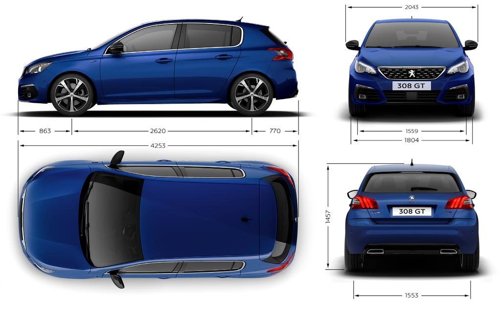 DANE TECHNICZNE HATCHBACK 5D 1,6 PureTech 225 KM & 2,0 BlueHDi 10 KM & 159 1997 Moc maksymalna w kw (KM) przy obr./min 165 (225)/5500 130 (10)/3750 Maks. moment obrotowy Nm przy obr.