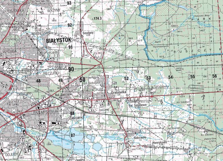 - 4-2. LOKALIZACJA Teren wykonanych badań geotechnicznych zlokalizowany jest na gruntach w miejscowości Sobolewo (dz. ewid. nr 359), gm. Supraśl, pow. białostocki, woj. podlaskie.